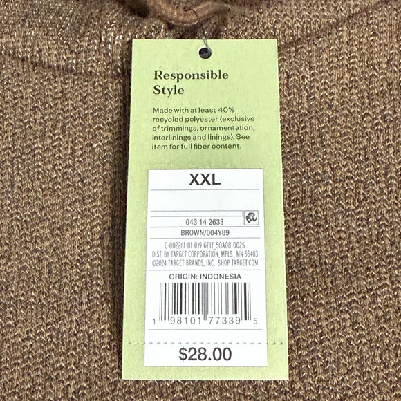 Goodfellow & Co Men’s Every Wear Fleece Hooded Sweatshirt Brown XXL - Picture 3 of 3